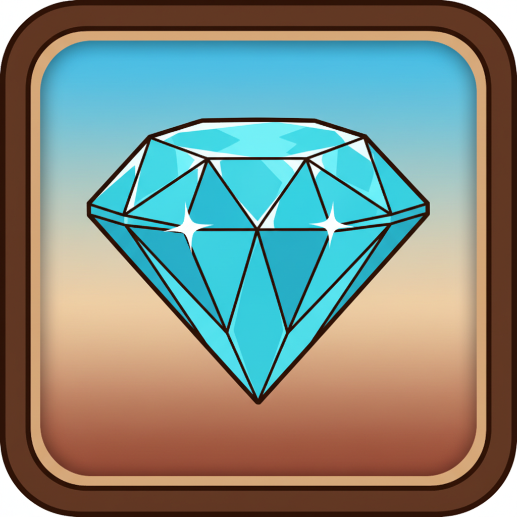 Diamant symbool in Le Cowboy slot, een cyaan blauwe geslepen edelsteen met waarden tot 500x