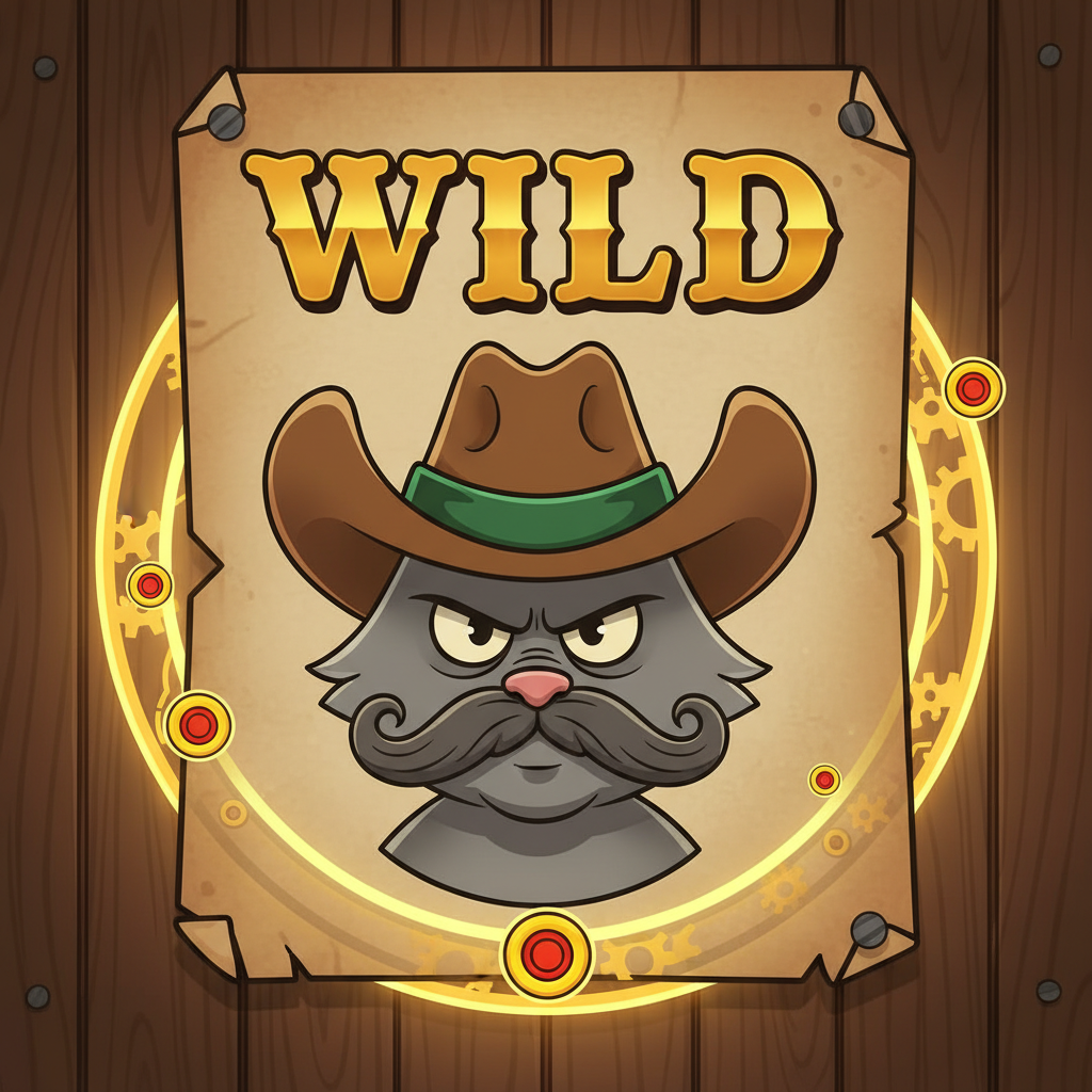 Wild symbool in Le Cowboy - wanted poster die transformeert